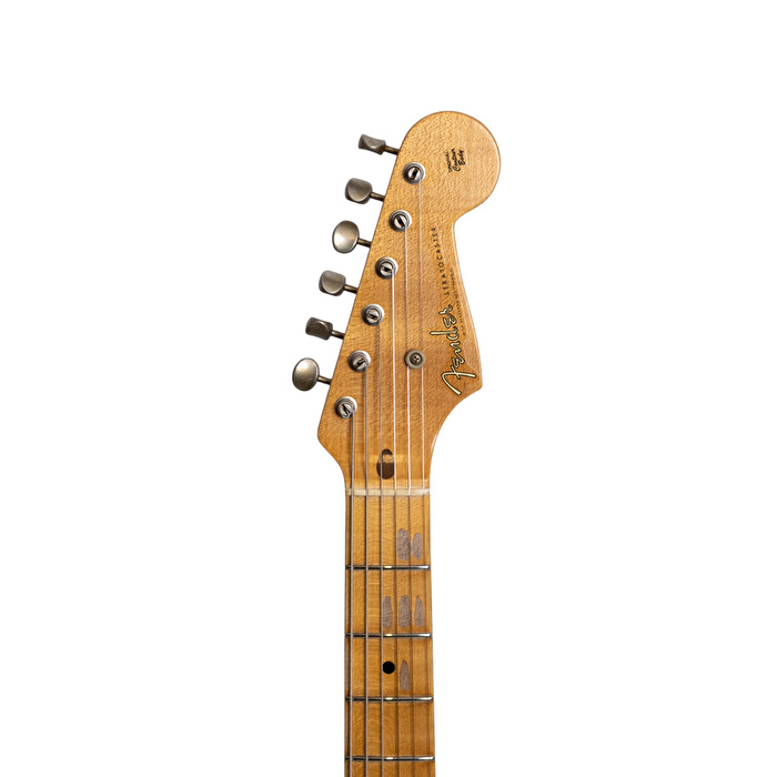 Fender Custom Shop 1955 Stratocaster Journeyman Relic Akçaağaç Klavye 7,25 - 9,5 Aged 2 Ton Sunburst Elektro Gitar